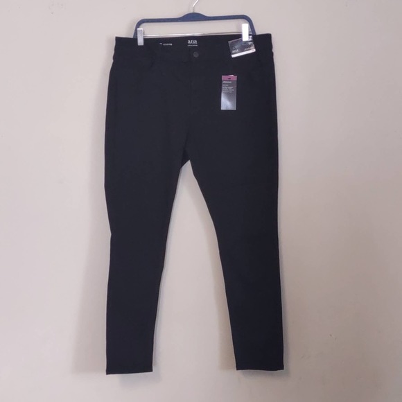 a.n.a - Mid Rise Skinny Jegging Jeans 18 Black - Picture 4 of 11
